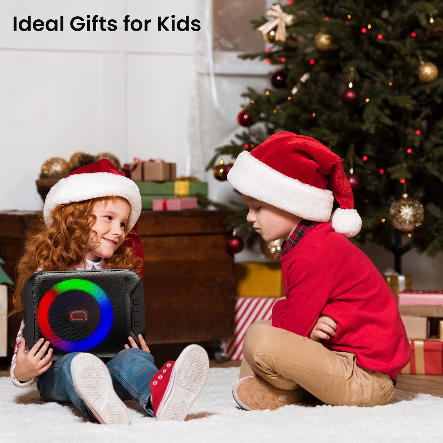 D18 High-Power Portable Karaoke Speaker with Microphone, Wireless Speaker, Portable Bluetooth Speaker with Wired Microphone