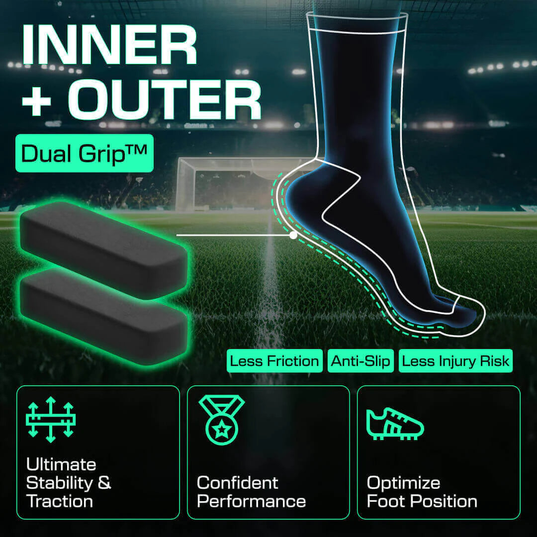 Anti Slip Soccer Socks (Knee) - Red