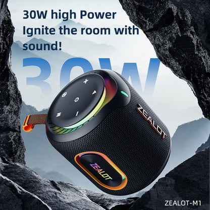 -M1 Speaker Portable Bluetooth Speaker with Enhanced Bass, Bluetooth 5.4, 10H Playtime, for Camping Hiking