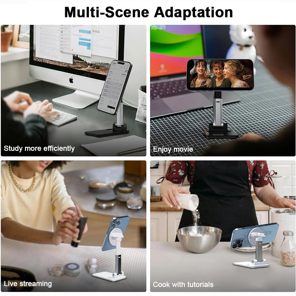 Phone Holder Magnetic Flexible Adjustable Phone Stand Foldable Universal Cellphone Holder Portable Desktop Mobile Phone Bracket
