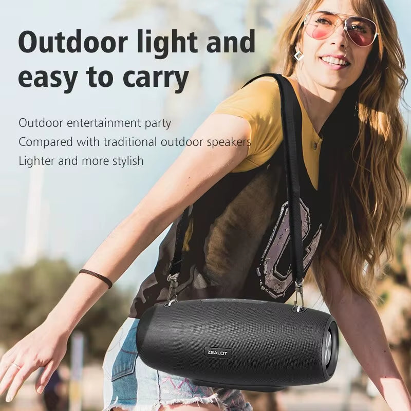 -S67 60W Portable Bluetooth Speaker Outdoor Party Speaker Big Loud Speaker Excellent Bass Performace 3D Speaker
