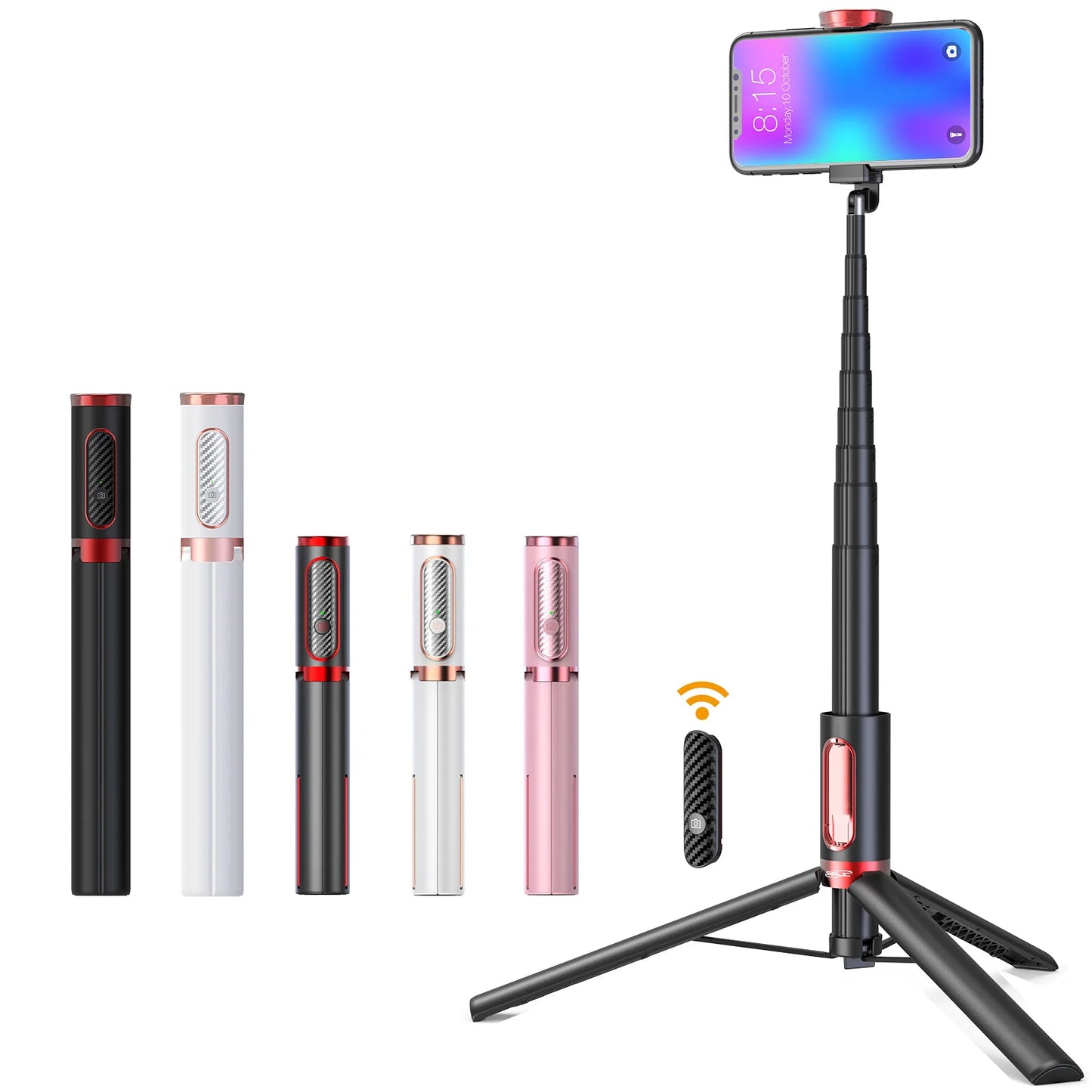 81Cm/150Cm Wireless Selfie Stick Tripod with Remote Phone Tripod Extendable Portable Phone Stand Holder for IOS Android
