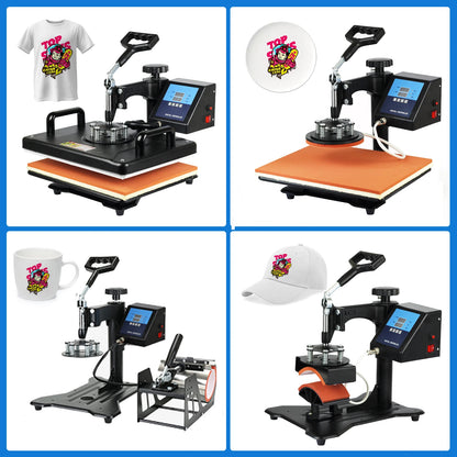 15 in 1 Combo Muntifunctional Sublimation Heat Press Machine Tshirt Heat Transfer Printer for Mug/Cap/Football/Bottle/Pen/Shoes