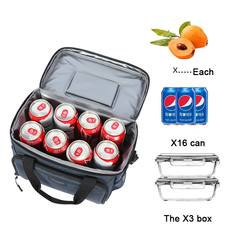 13L Thermal Bag Lunch Box for Work Picnic Bag Car Bolsa Refrigerator Portable Cooler Bag Food Backpack