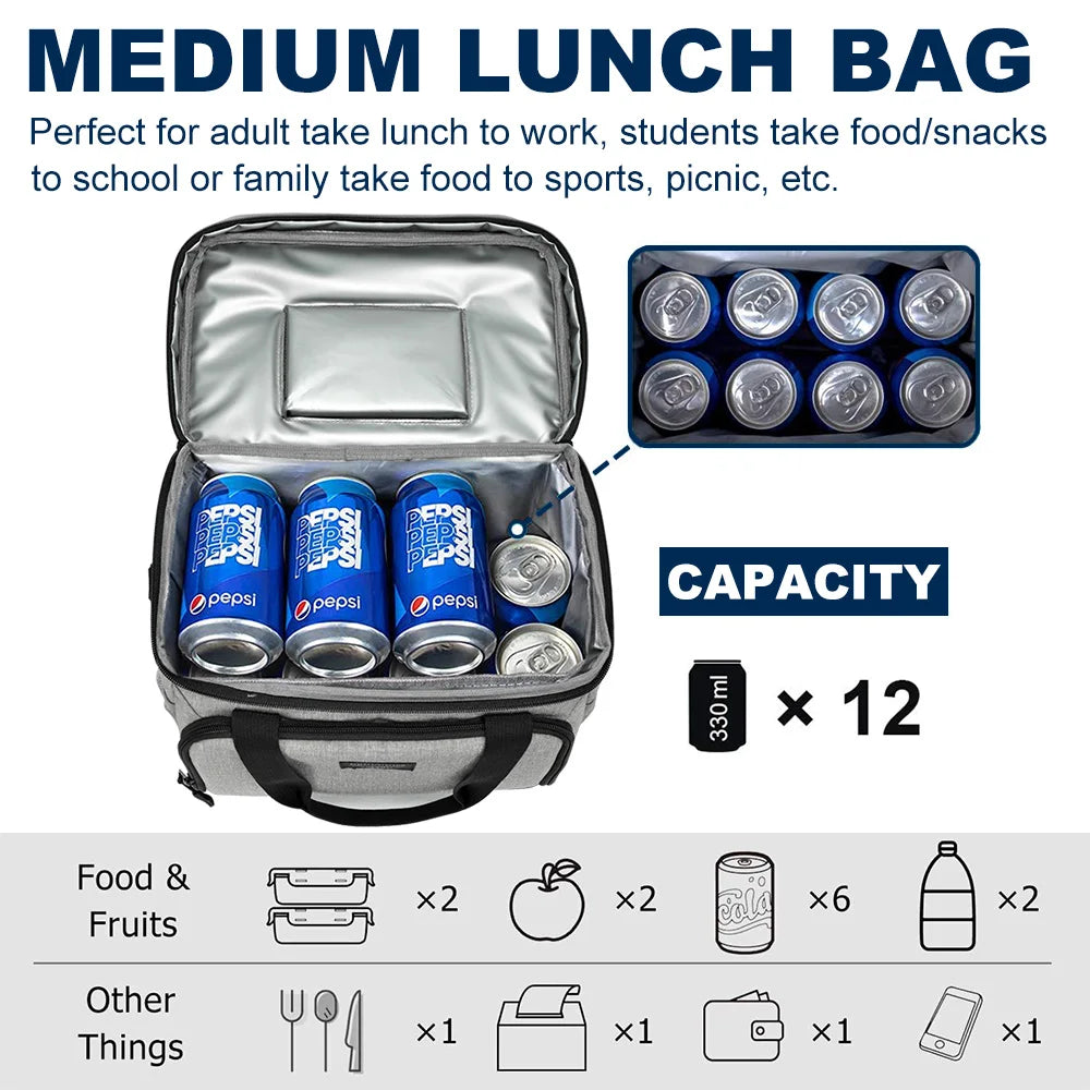 13L Thermal Bag Lunch Box for Work Picnic Bag Car Bolsa Refrigerator Portable Cooler Bag Food Backpack