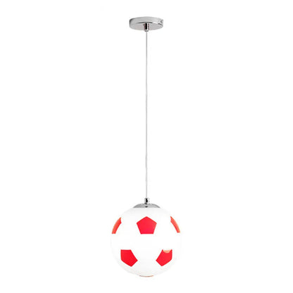 E27 Football Glass Ball Pendant Lights Basketball Pendant Lamp Kitchen Bedroom Restaurant Children Room Hanging Light
