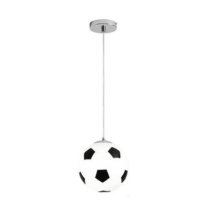 E27 Football Glass Ball Pendant Lights Basketball Pendant Lamp Kitchen Bedroom Restaurant Children Room Hanging Light