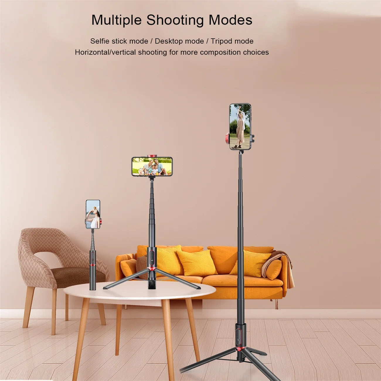 81Cm/150Cm Wireless Selfie Stick Tripod with Remote Phone Tripod Extendable Portable Phone Stand Holder for IOS Android