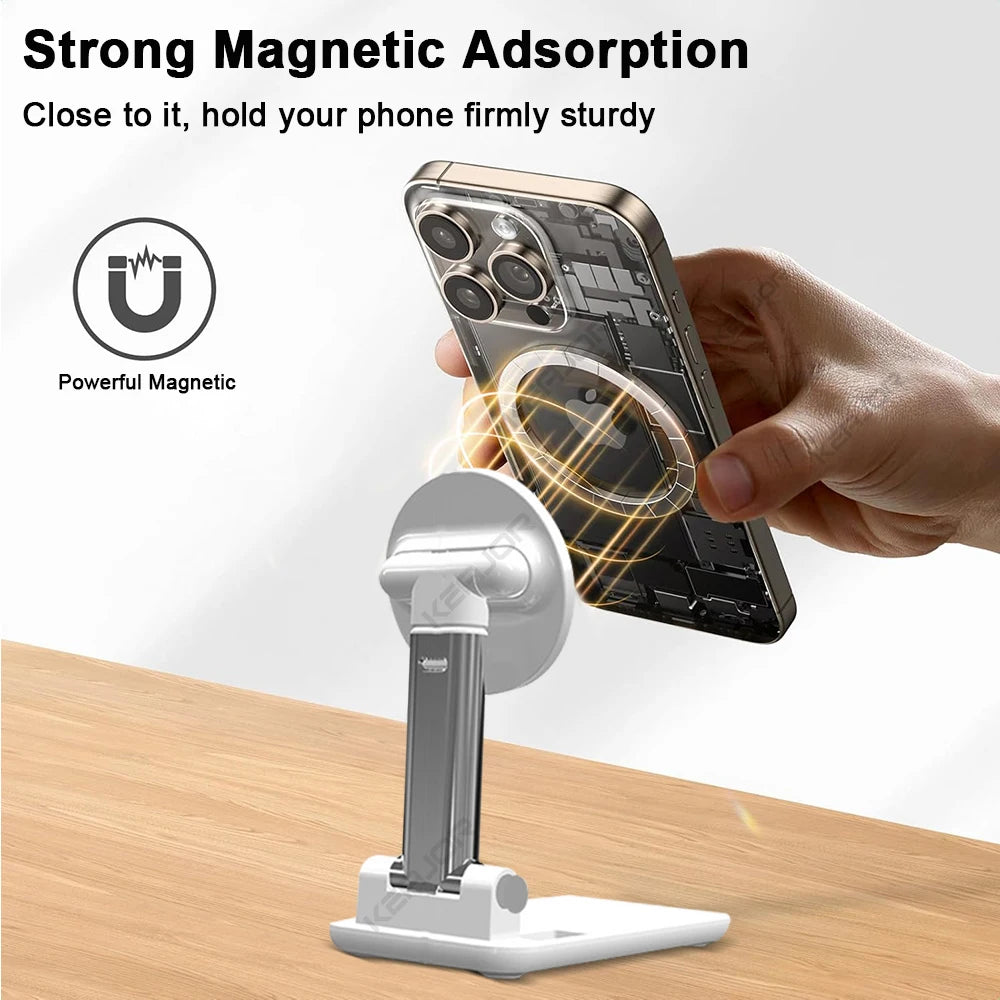 Phone Holder Magnetic Flexible Adjustable Phone Stand Foldable Universal Cellphone Holder Portable Desktop Mobile Phone Bracket