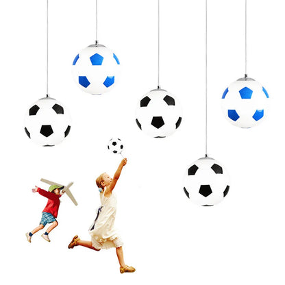 E27 Football Glass Ball Pendant Lights Basketball Pendant Lamp Kitchen Bedroom Restaurant Children Room Hanging Light