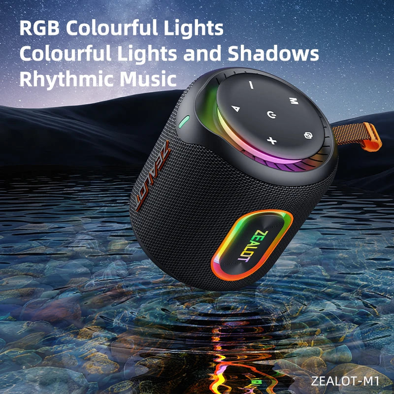 -M1 Speaker Portable Bluetooth Speaker with Enhanced Bass, Bluetooth 5.4, 10H Playtime, for Camping Hiking