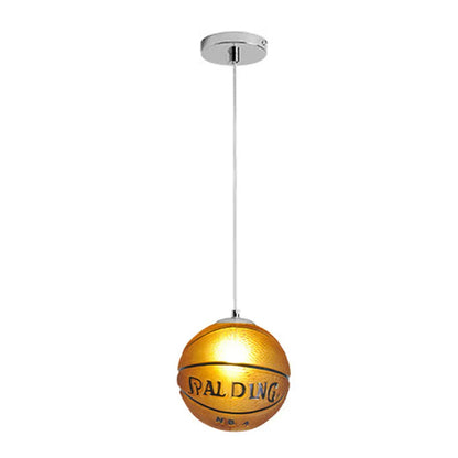 E27 Football Glass Ball Pendant Lights Basketball Pendant Lamp Kitchen Bedroom Restaurant Children Room Hanging Light